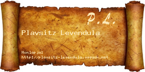 Plavsitz Levendula névjegykártya